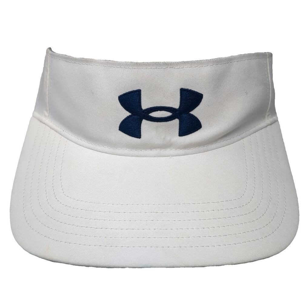 Under Armour Visor White One Size Strapback Embroidered Golf Performance Hat